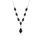 Midnight Elegance: Minimal Κολιέ από Ασήμι 925 με Μαύρα Ζιργκόν & Επιροδίωση