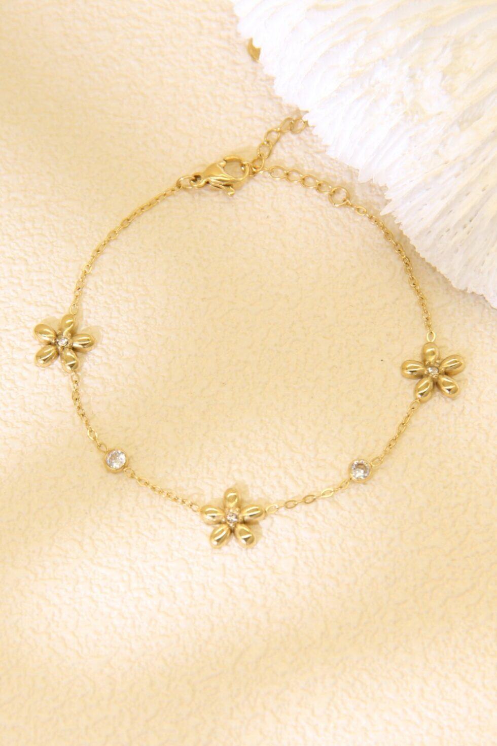 Ατσάλινο Βραχιόλι Minimal Flower