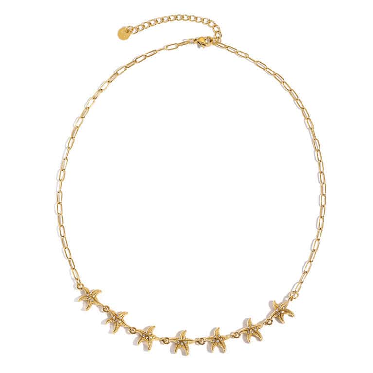 Starfish Glow Κολιέ από Ανοξείδωτο Ατσάλι - Αδιάβροχο & Υποαλλεργικό