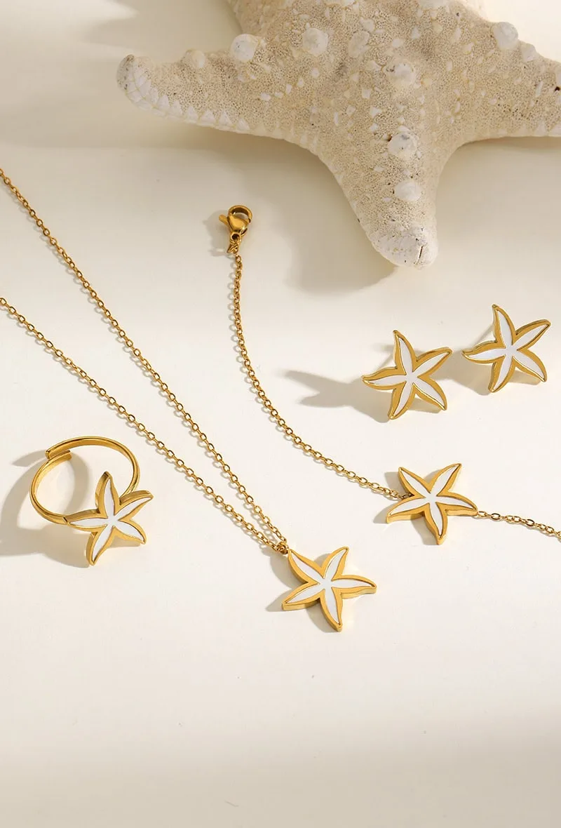 Ατσάλινο Σετ Κοσμημάτων Marine Star