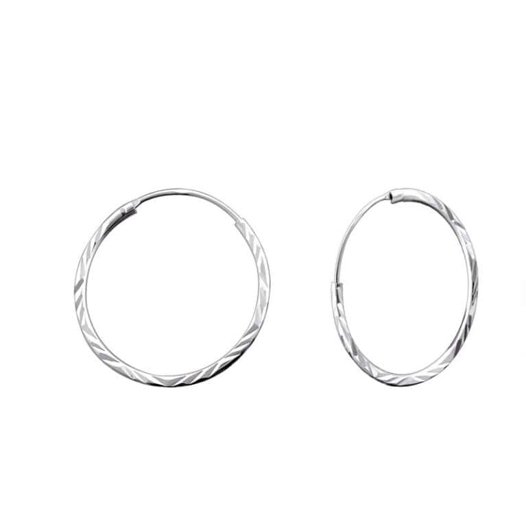 Ασήμι 925 κρίκοι twisted 20mm σκουλαρίκια