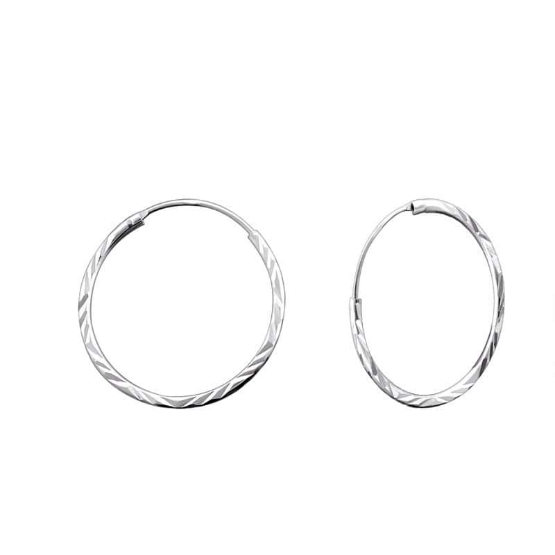 Ασήμι 925 κρίκοι twisted 20mm σκουλαρίκια
