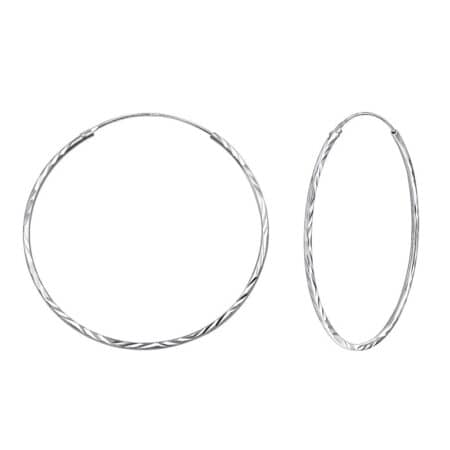 Ασήμι 925 κρίκοι twisted 40mm σκουλαρίκια