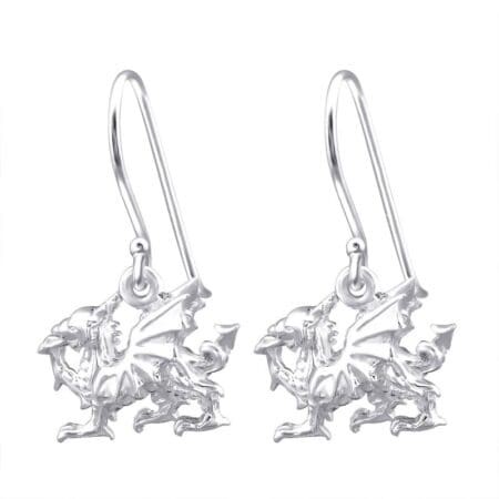 Ασήμι 925 σκουλαρίκια απλά Chinese Dragon 13x10mm