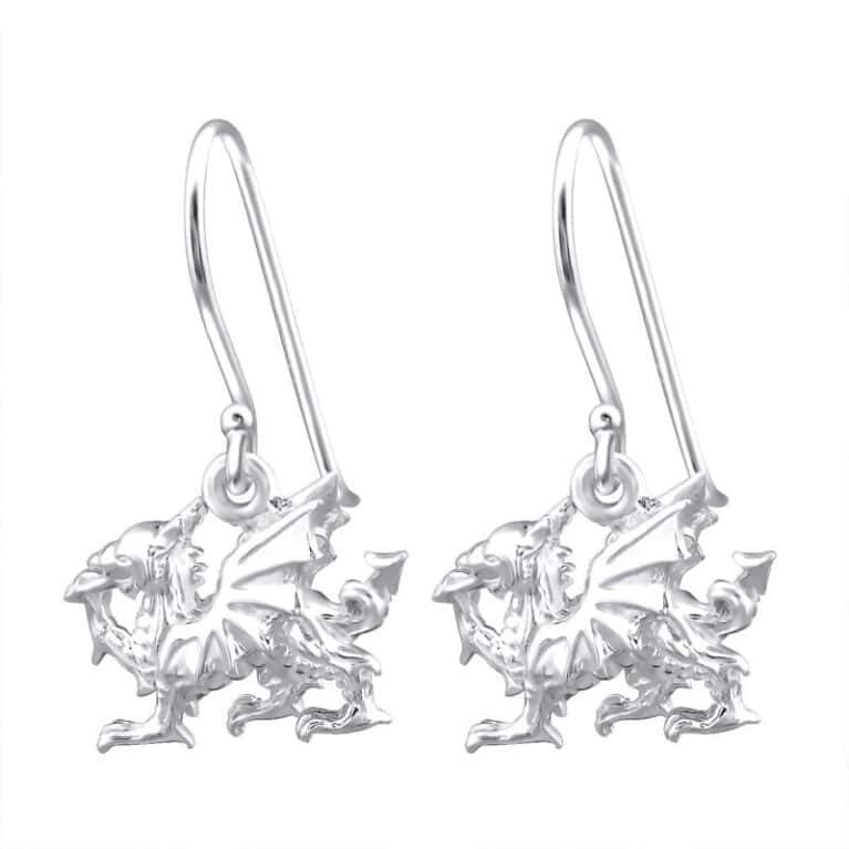 Ασήμι 925 σκουλαρίκια απλά Chinese Dragon 13x10mm