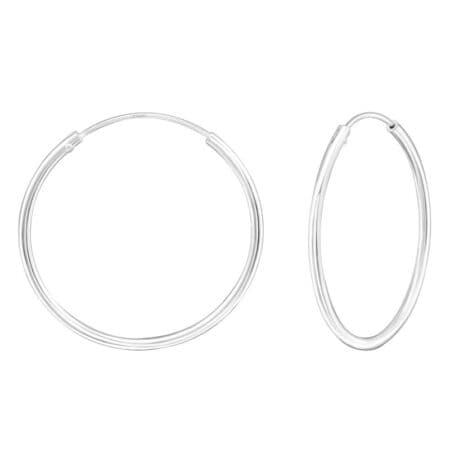 Ασήμι 925 κρίκοι endless 30mm σκουλαρίκια