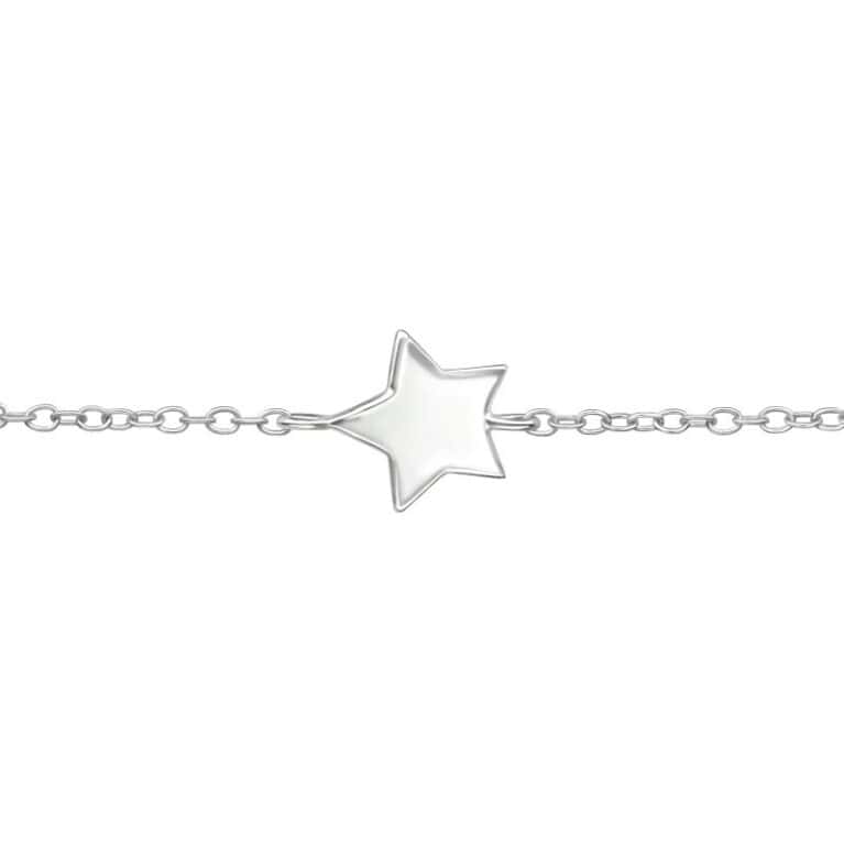 Ασήμι 925 βραχιόλι με αλυσίδα Star Inline