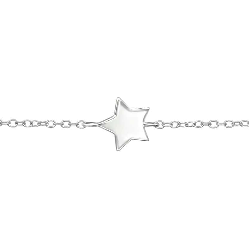 Ασήμι 925 βραχιόλι με αλυσίδα Star Inline