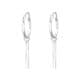 Ασήμι 925 κρίκοι hanging bar σκουλαρίκια 12mm