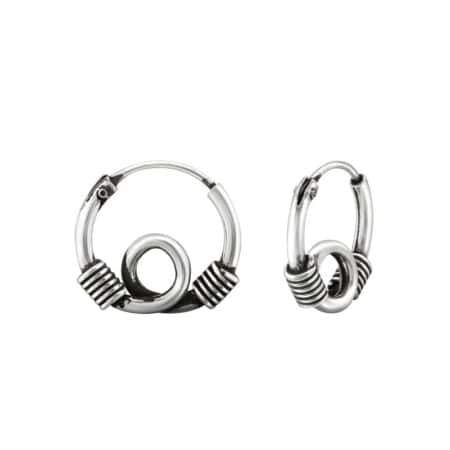 ασήμι 925 κρίκοι bali 12mm σκουλαρίκια