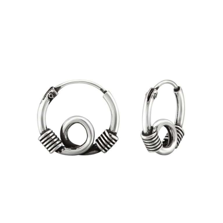 ασήμι 925 κρίκοι bali 12mm σκουλαρίκια