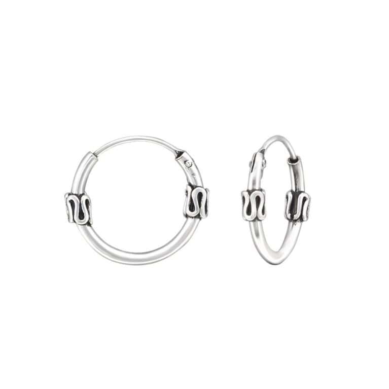 Ασήμι 925 κρίκοι Bali 12mm