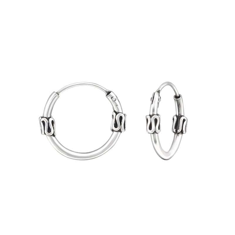 Ασήμι 925 κρίκοι Bali 12mm