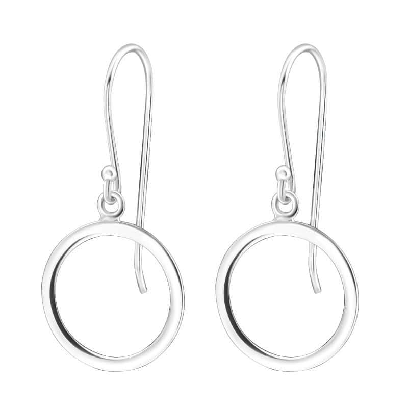 Ασήμι 925 σκουλαρίκια κρίκος απλά Circle 12mm