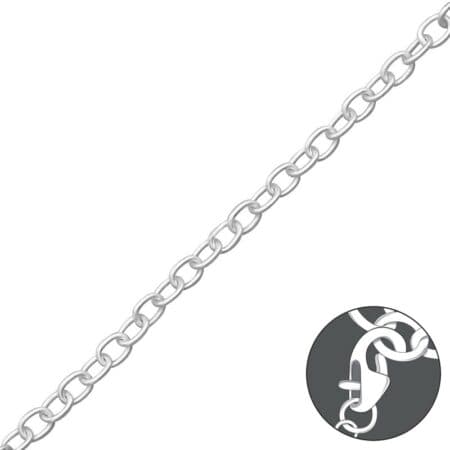 Ασήμι 925 βραχιόλι με ασημένια αλυσίδα 19 cm