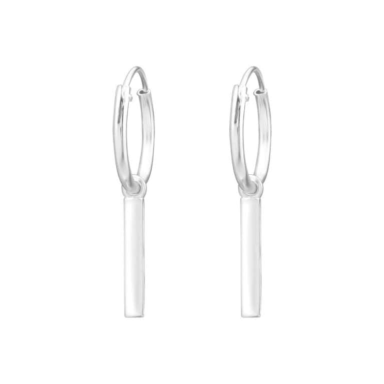 Ασήμι 925 κρίκοι hanging bar 11mm
