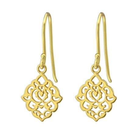 Ασήμι 925 σκουλαρίκια απλά filigree 11x13mm