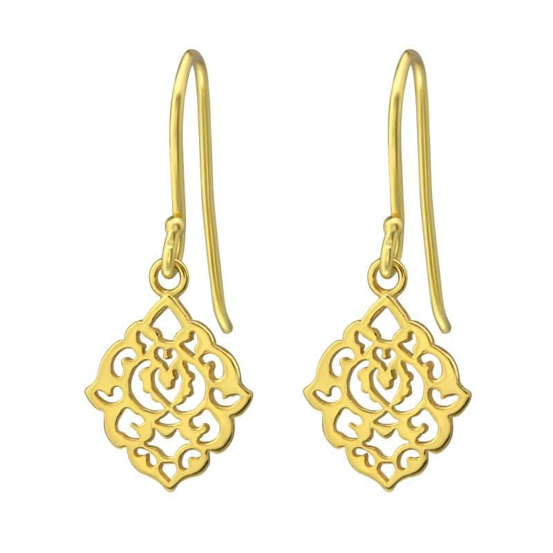 Ασήμι 925 σκουλαρίκια απλά filigree 11x13mm