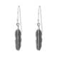 Ασήμι 925 απλά σκουλαρίκια Feather 18mm