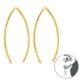 Ασήμι 925 σκουλαρίκια απλά σύρμα 12.6mm Golden Wire
