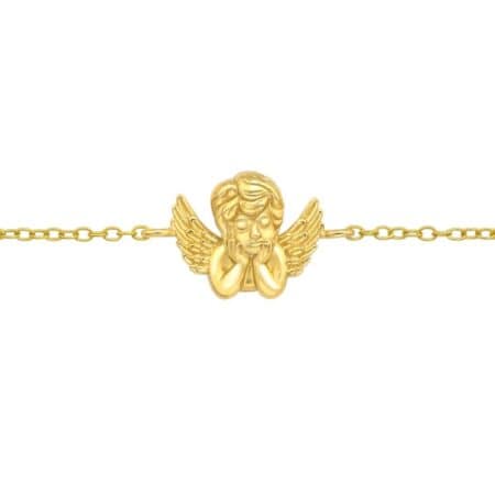 Ασήμι 925 βραχιόλι με ασημένια αλυσίδα Golden Cupid