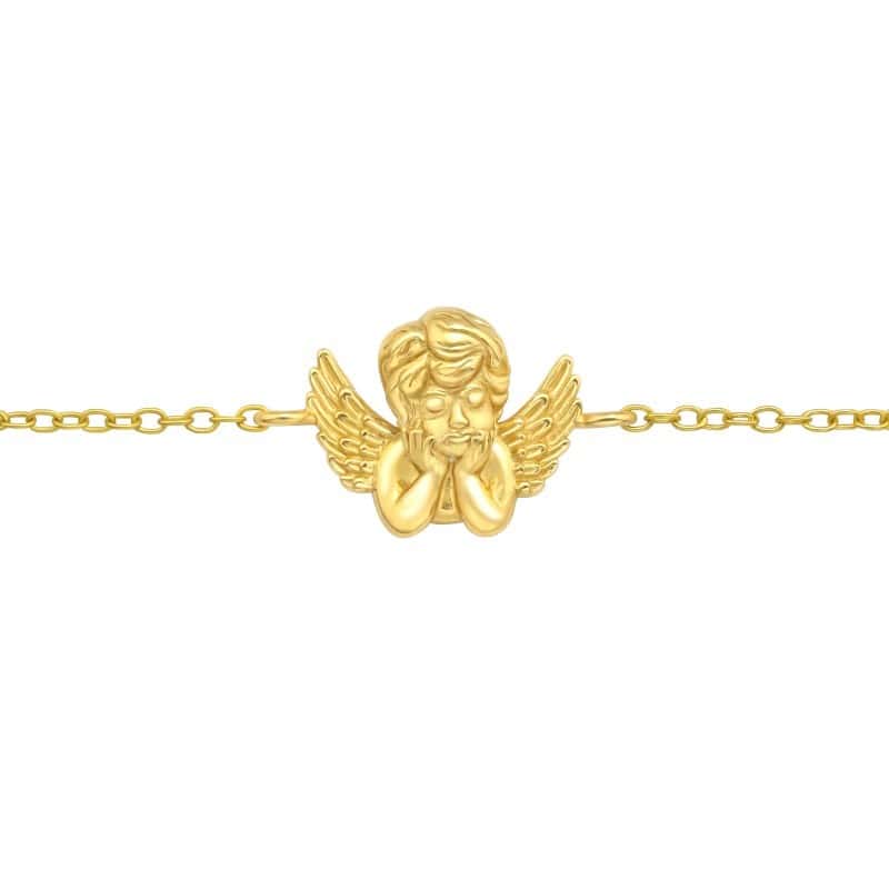 Ασήμι 925 βραχιόλι με ασημένια αλυσίδα Golden Cupid