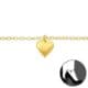 Ασήμι 925 βραχιόλι ποδιού με καρδιά Golden Heart