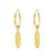 ασήμι 925 κρίκοι σκουλαρίκια 13mm Golden Feather