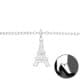 Ασήμι 925 βραχιόλι ποδιού Eiffel Tower 27 cm