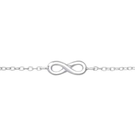 Ασήμι 925 βραχιόλι με ασημένια αλυσίδα infinity σχέδιο