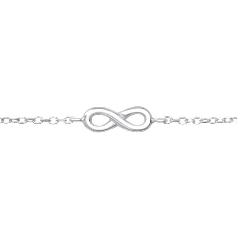 Ασήμι 925 βραχιόλι με ασημένια αλυσίδα infinity σχέδιο