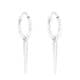 Ασήμι 925 κρίκοι σκουλαρίκια Needle 16.5mm