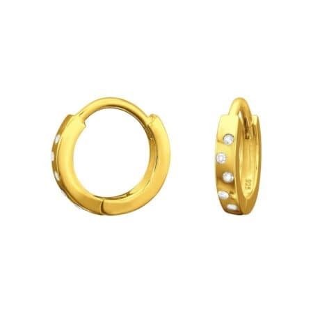 Ασήμι 925 μικροί κρίκοι σκουλαρίκια huggies