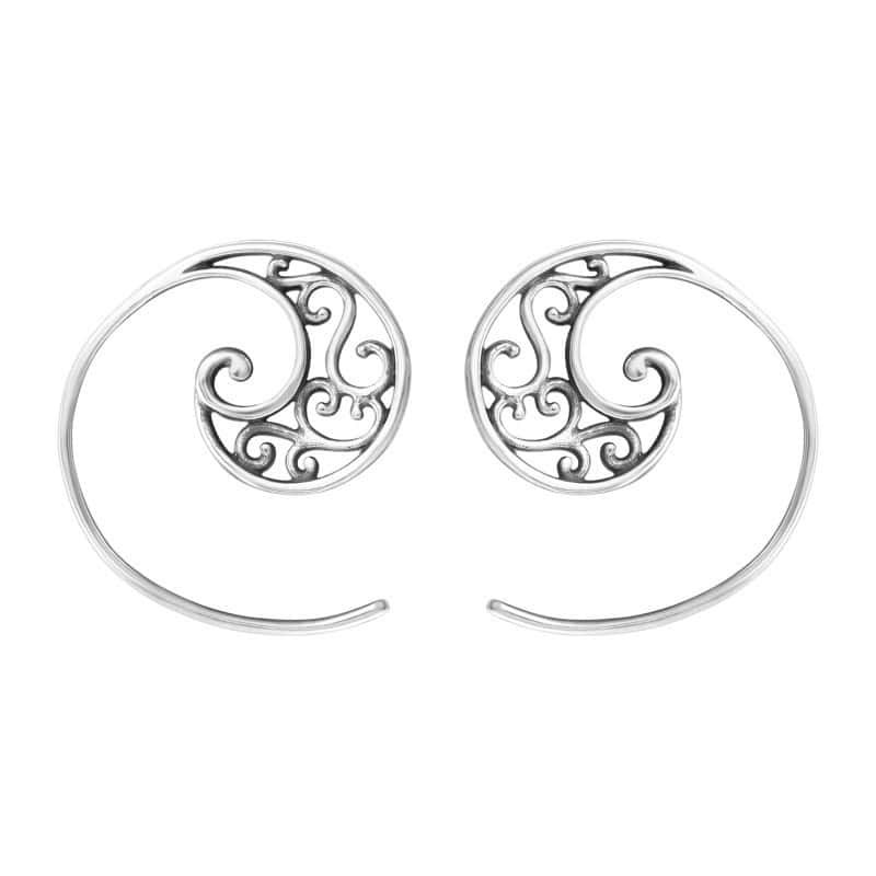 Ασήμι 925 σκουλαρίκια filigree οξειδωμένα 17×18mm
