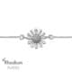 Ασήμι 925 βραχιόλι με ασημένια αλυσίδα flower bolo
