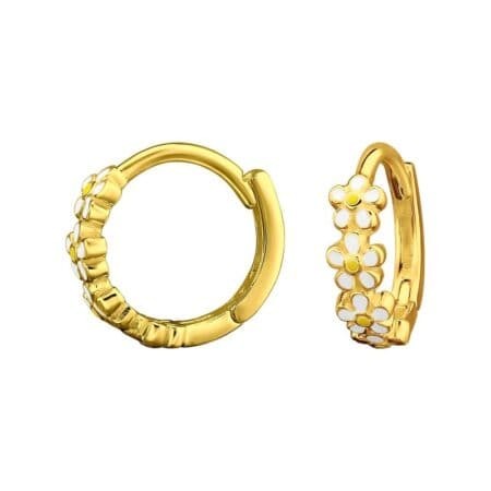 Ασήμι 925 μικροί κρίκοι Golden Daisy 3mm