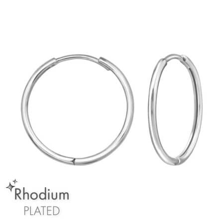 Ασήμι 925 μικροί κρίκοι 20mm ροδιωμένοι