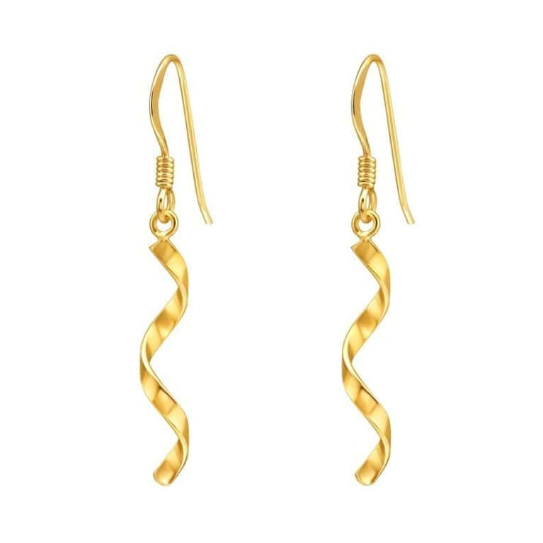 Ασήμι 925 σκουλαρίκια twist απλά 20mm