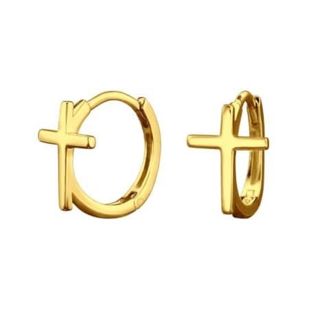 Ασήμι 925 μικροί κρίκοι σταυρός Golden Cross