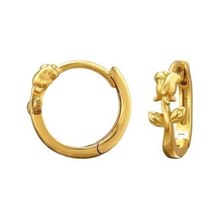 Ασήμι 925 μικροί κρίκοι με επιχρύσωση rose gold 4x6.5mm