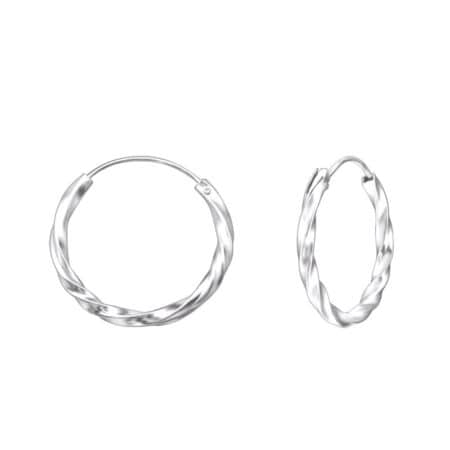 Ασήμι 925 κρίκοι twisted 20mm σκουλαρίκια