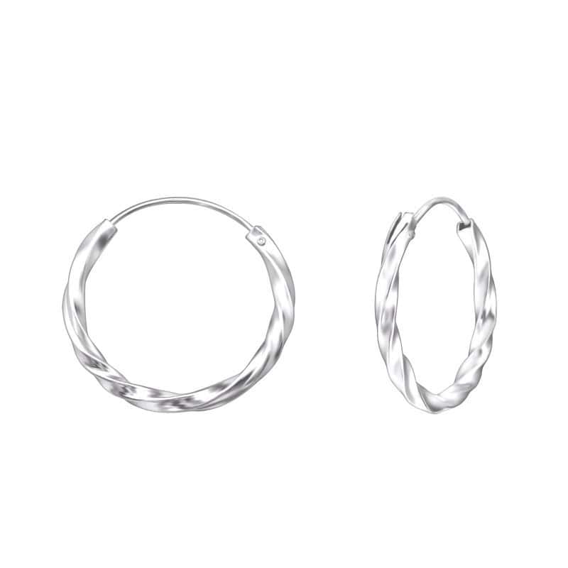 Ασήμι 925 κρίκοι twisted 20mm σκουλαρίκια
