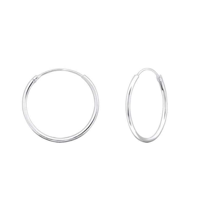 Ασήμι 925 κρίκοι σκουλαρίκια 20mm plain A4S8436