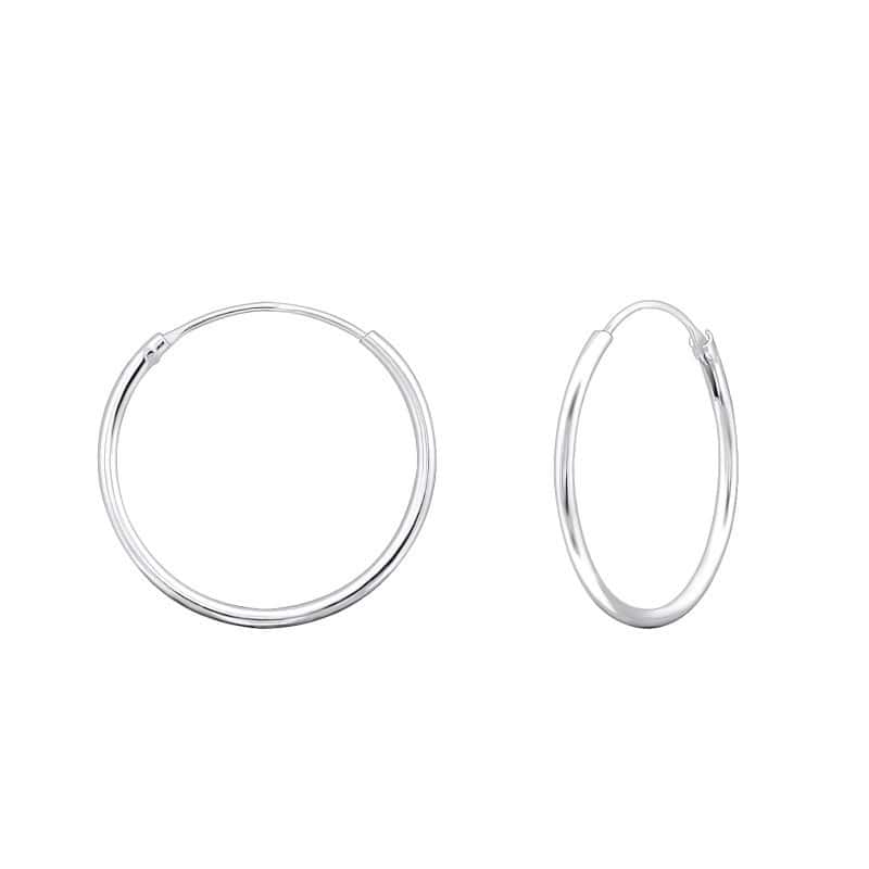 Ασήμι 925 κρίκοι σκουλαρίκια 20mm plain A4S8436