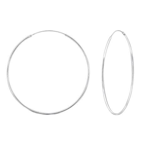Ασήμι 925 κρίκοι σκουλαρίκια 60mm λείοι A4S8437