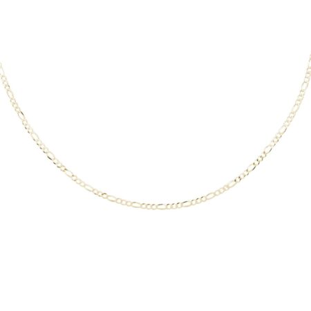 Ανδρική Αλυσίδα Figaro από Ασήμι 925 με Επιχρύσωση 14K