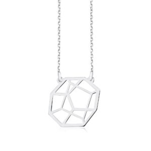 Κολιέ Τρισδιάστατο Γεωμετρικό Ασήμι 925 σε Ασημί ή Χρυσό