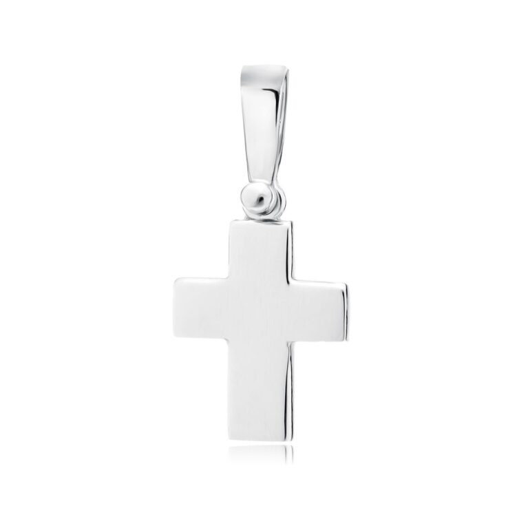 Συμπαγής Σταυρός Ασήμι 925 σε Χρυσό ή Ασημί 25 x 11 mm – Με Αλυσίδα 42–45 cm