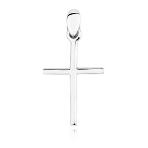 Λιτός Σταυρός Ασήμι 925 σε Χρυσό 24K ή Ασημί 31 x 15 mm, 1,1 g – Με Αλυσίδα 42–45 cm