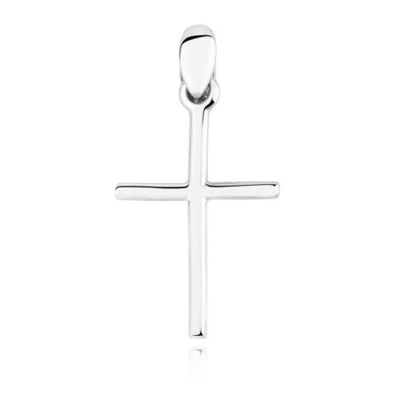 Λιτός Σταυρός Ασήμι 925 σε Χρυσό 24K ή Ασημί 31 x 15 mm, 1,1 g – Με Αλυσίδα 42–45 cm